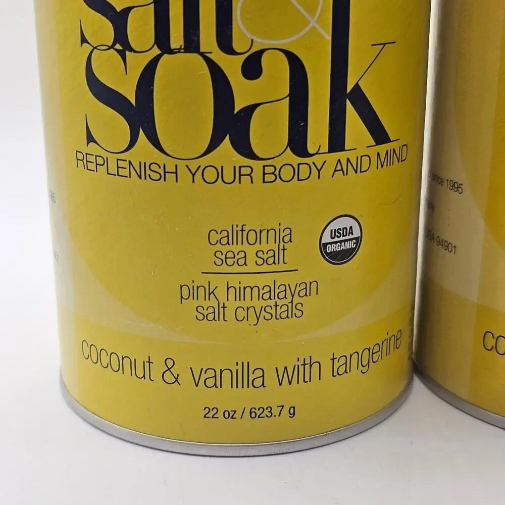 EO Time Out Bath Salt & Soak Coconut & Vanilla with Tangerine 22oz,‎ LOT OF 2